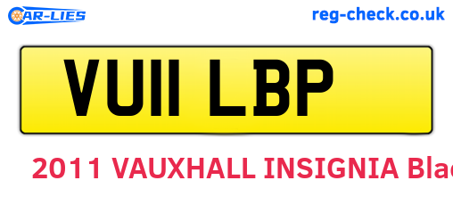 VU11LBP are the vehicle registration plates.