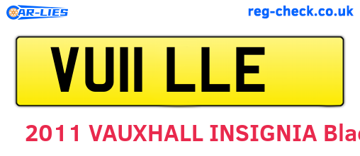 VU11LLE are the vehicle registration plates.