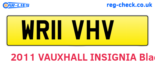 WR11VHV are the vehicle registration plates.