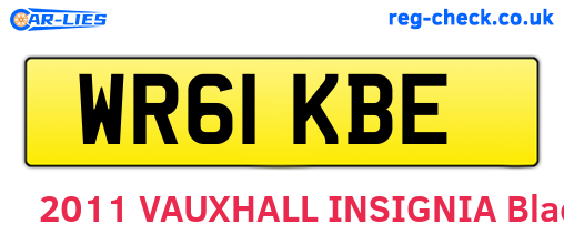 WR61KBE are the vehicle registration plates.