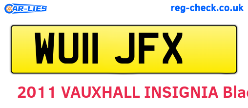 WU11JFX are the vehicle registration plates.