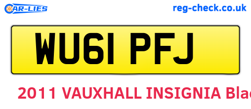 WU61PFJ are the vehicle registration plates.