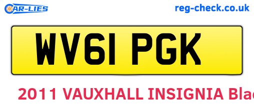 WV61PGK are the vehicle registration plates.