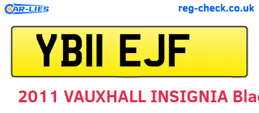 YB11EJF are the vehicle registration plates.