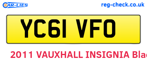 YC61VFO are the vehicle registration plates.