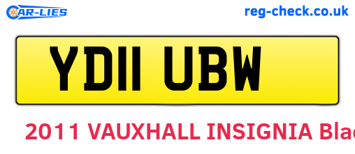 YD11UBW are the vehicle registration plates.