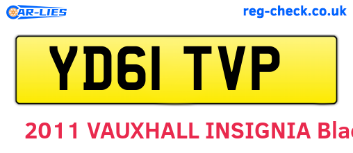 YD61TVP are the vehicle registration plates.