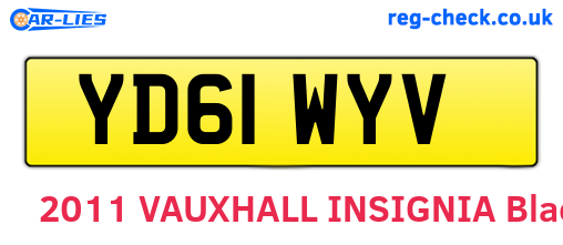 YD61WYV are the vehicle registration plates.