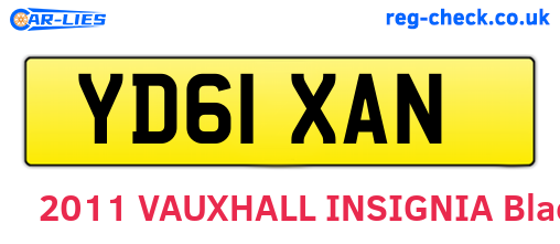 YD61XAN are the vehicle registration plates.