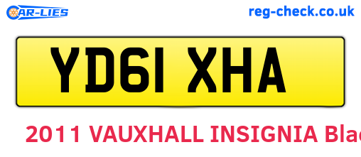 YD61XHA are the vehicle registration plates.