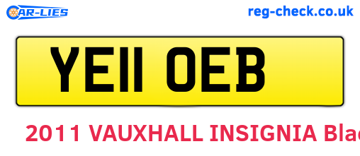 YE11OEB are the vehicle registration plates.