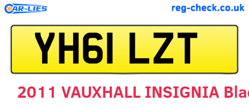 YH61LZT are the vehicle registration plates.