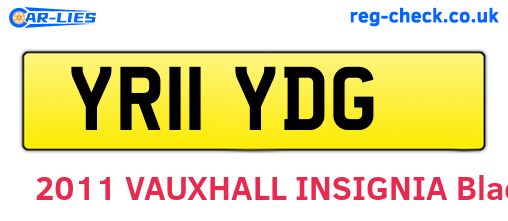 YR11YDG are the vehicle registration plates.
