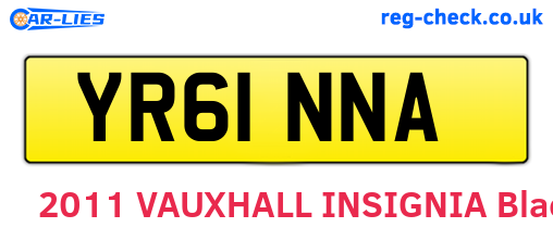 YR61NNA are the vehicle registration plates.
