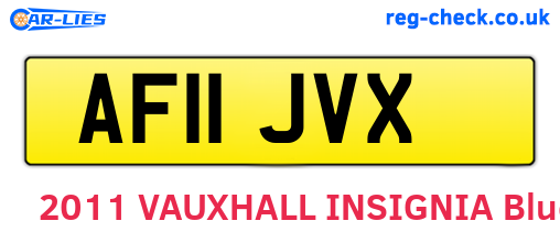 AF11JVX are the vehicle registration plates.