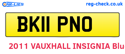 BK11PNO are the vehicle registration plates.
