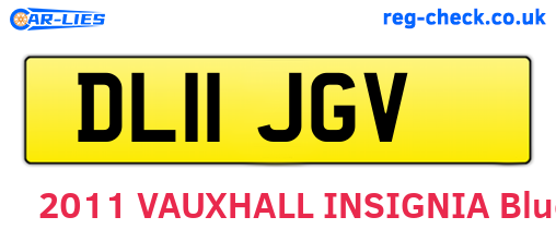 DL11JGV are the vehicle registration plates.