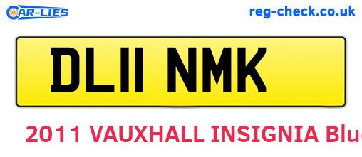 DL11NMK are the vehicle registration plates.