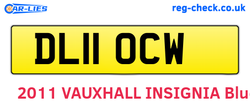 DL11OCW are the vehicle registration plates.