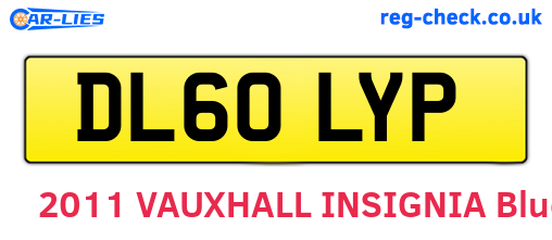 DL60LYP are the vehicle registration plates.