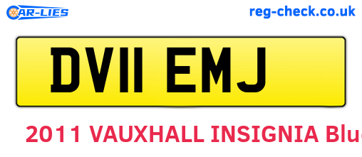 DV11EMJ are the vehicle registration plates.