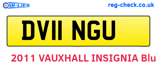 DV11NGU are the vehicle registration plates.