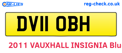 DV11OBH are the vehicle registration plates.