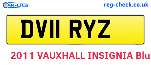 DV11RYZ are the vehicle registration plates.
