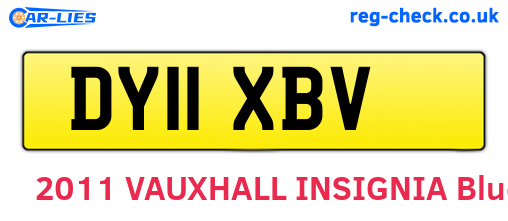 DY11XBV are the vehicle registration plates.