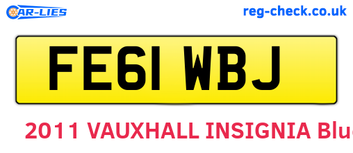 FE61WBJ are the vehicle registration plates.
