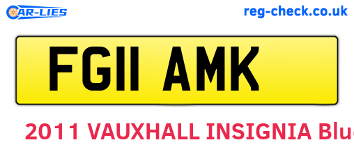 FG11AMK are the vehicle registration plates.