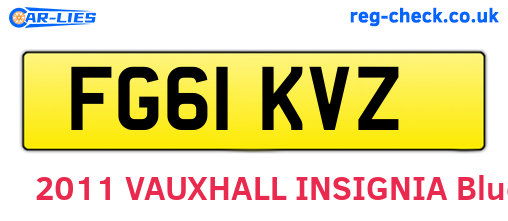 FG61KVZ are the vehicle registration plates.