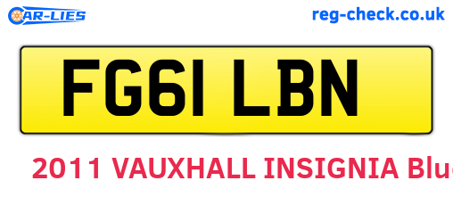 FG61LBN are the vehicle registration plates.