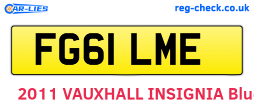 FG61LME are the vehicle registration plates.