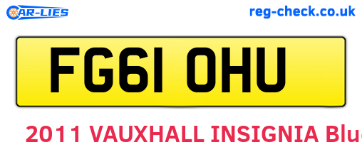 FG61OHU are the vehicle registration plates.