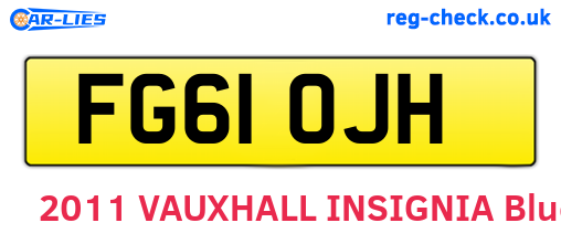 FG61OJH are the vehicle registration plates.