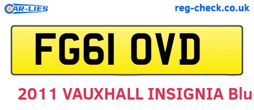 FG61OVD are the vehicle registration plates.