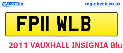 FP11WLB are the vehicle registration plates.
