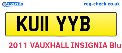 KU11YYB are the vehicle registration plates.