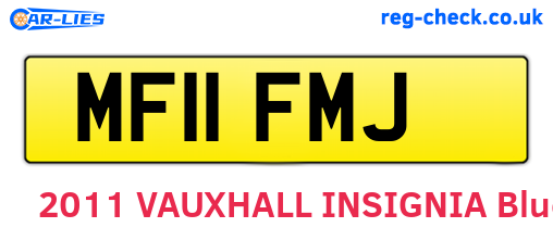 MF11FMJ are the vehicle registration plates.