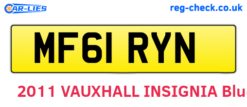 MF61RYN are the vehicle registration plates.
