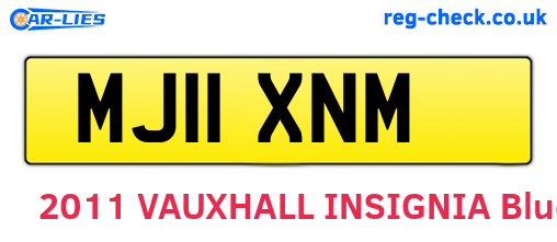 MJ11XNM are the vehicle registration plates.
