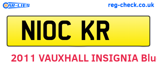 N10CKR are the vehicle registration plates.