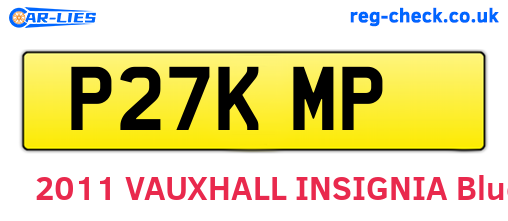 P27KMP are the vehicle registration plates.