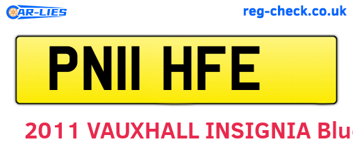 PN11HFE are the vehicle registration plates.