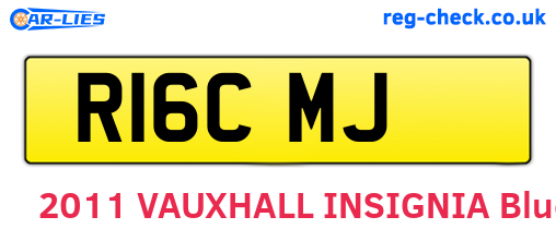 R16CMJ are the vehicle registration plates.