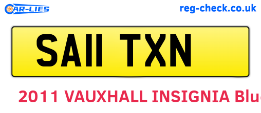 SA11TXN are the vehicle registration plates.
