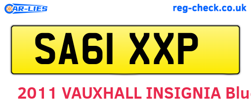 SA61XXP are the vehicle registration plates.
