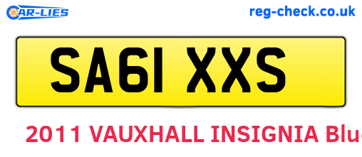 SA61XXS are the vehicle registration plates.