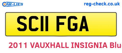 SC11FGA are the vehicle registration plates.